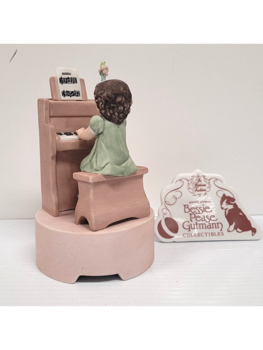 Bessie Pease Gutmann Bisque Porcelain Music Box 'Harmony' Display Heirloom H1825